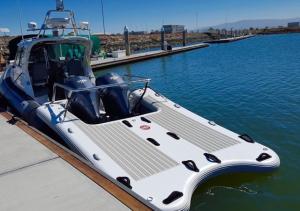 Twin engine inflatable boat sled