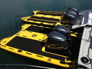 Custom inflatable boat sleds